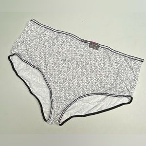 NWT ti Voglio BLK/WHT Mid-Rise Briefs, 4X  *P1000